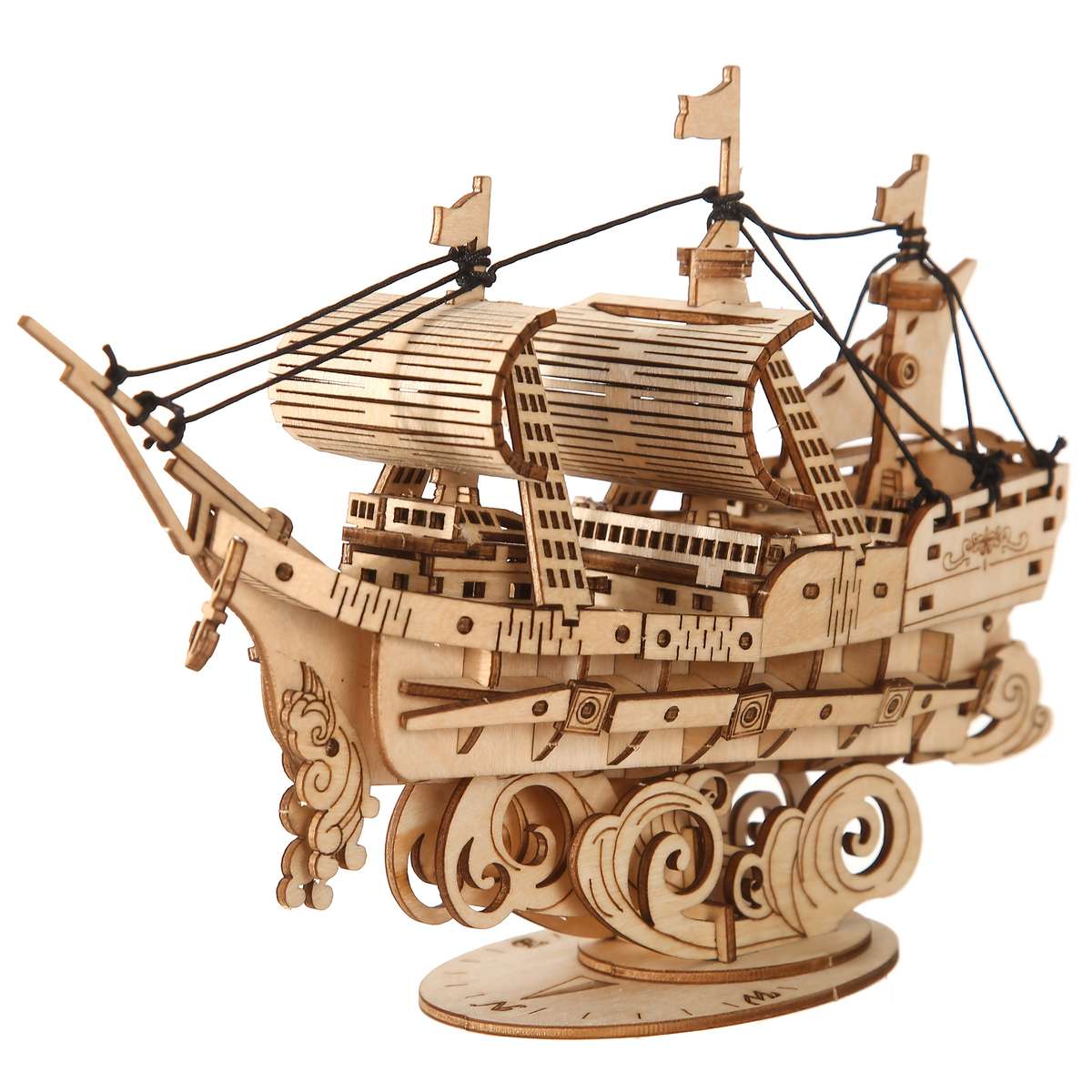 3D Jigsaw Puzzle Model Ship Color Cream Color