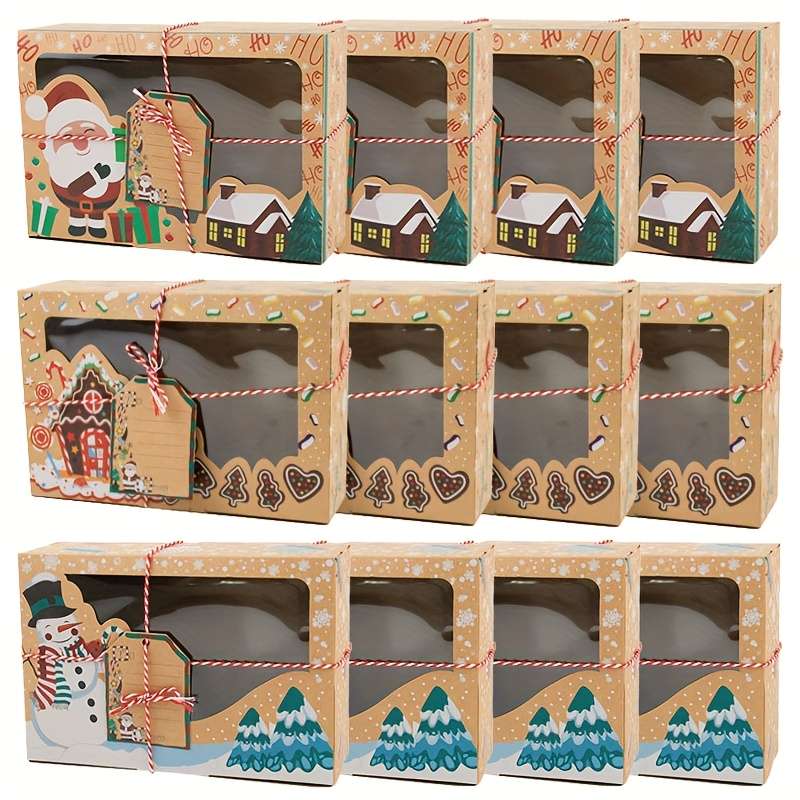 Christmas Gift Boxes Style Santa Claus Quantity 3Pcs