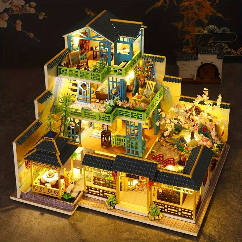 Building Toy Architectural Model Toy Set Style Spring Mountain Residence