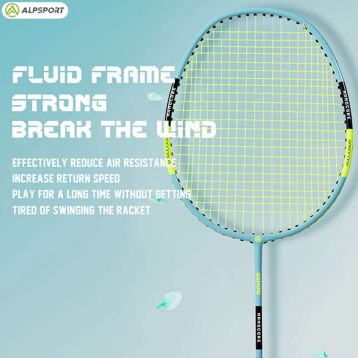 Badminton Racket Color 2 Blue Rackets  Bag  2 Grip