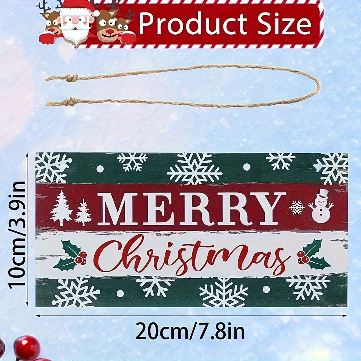 Christmas Decorations Size 20Cmx10Cm 7.8Inx3.9In