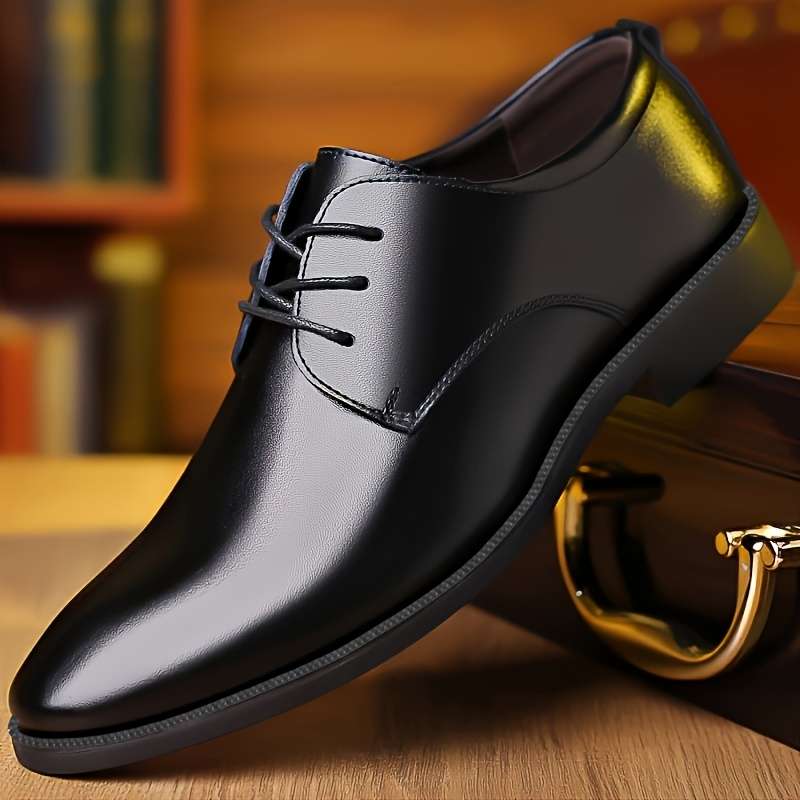 Mens Leather Shoes Color Black Sizeuk 8