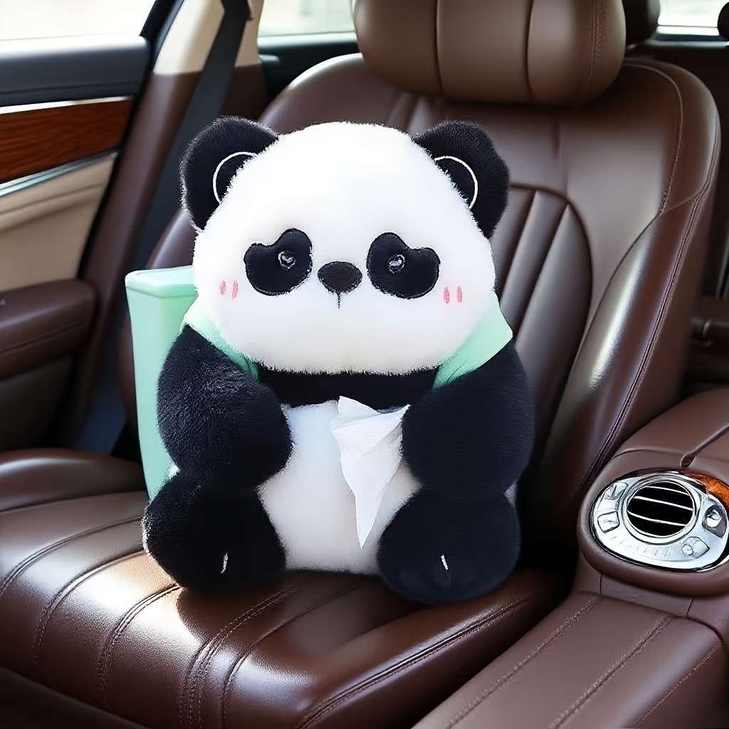 Car Tissue Box Style Fat Brown Bear