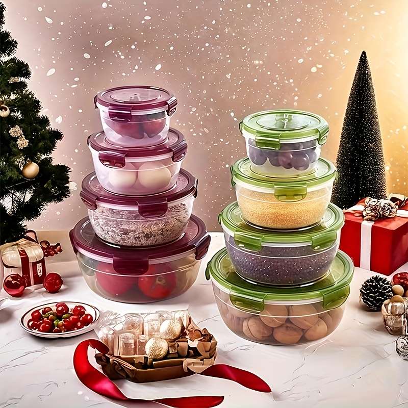 Food Cover Color Green Quantity 8 Piece Set  4 Containers  Add  4 Lids