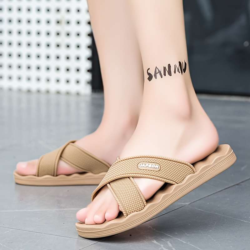 Men Slippers Summer Style Blue Size Uk 7