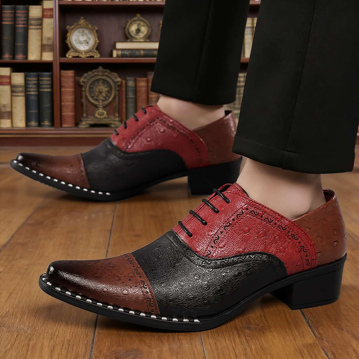 Mens Leather Shoes Color Burgundy Sizeuk 7