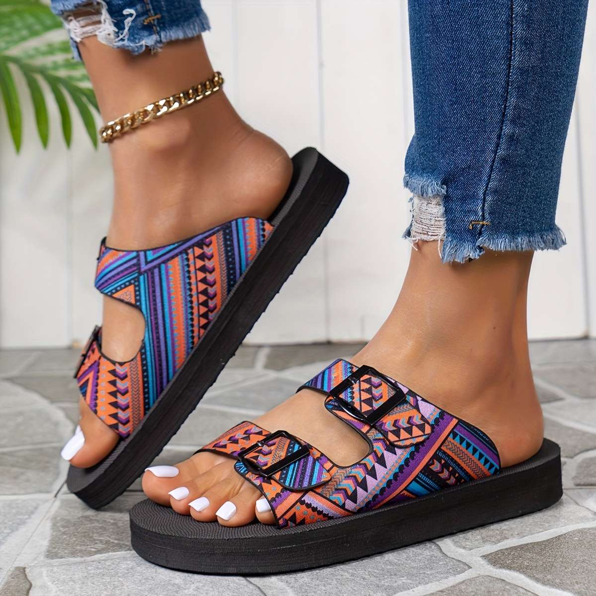 Sandals Color Black Sizeuk 7