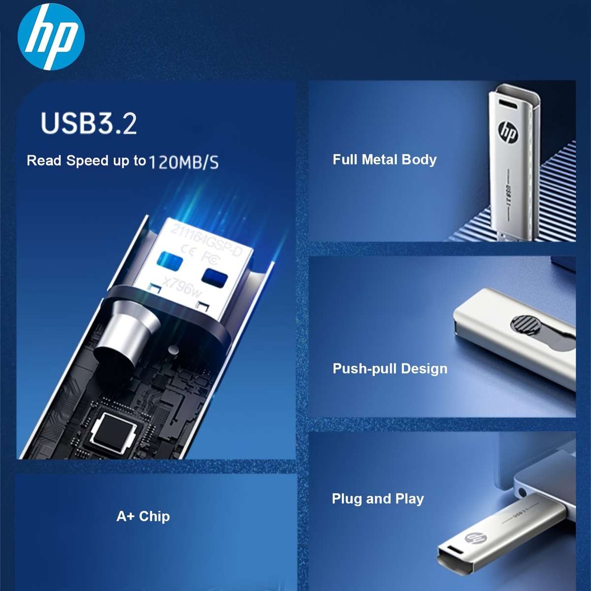 Usb Flash Drive Capacity 64Gb 3.2
