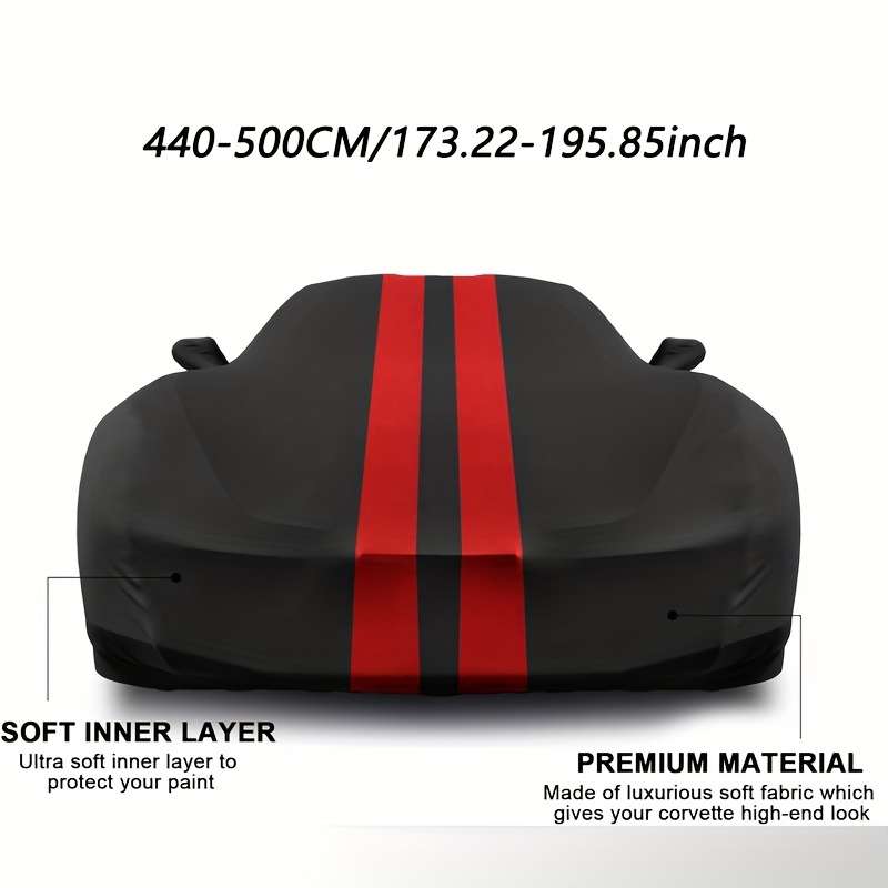 Car Cover Color Black Red Model For C5