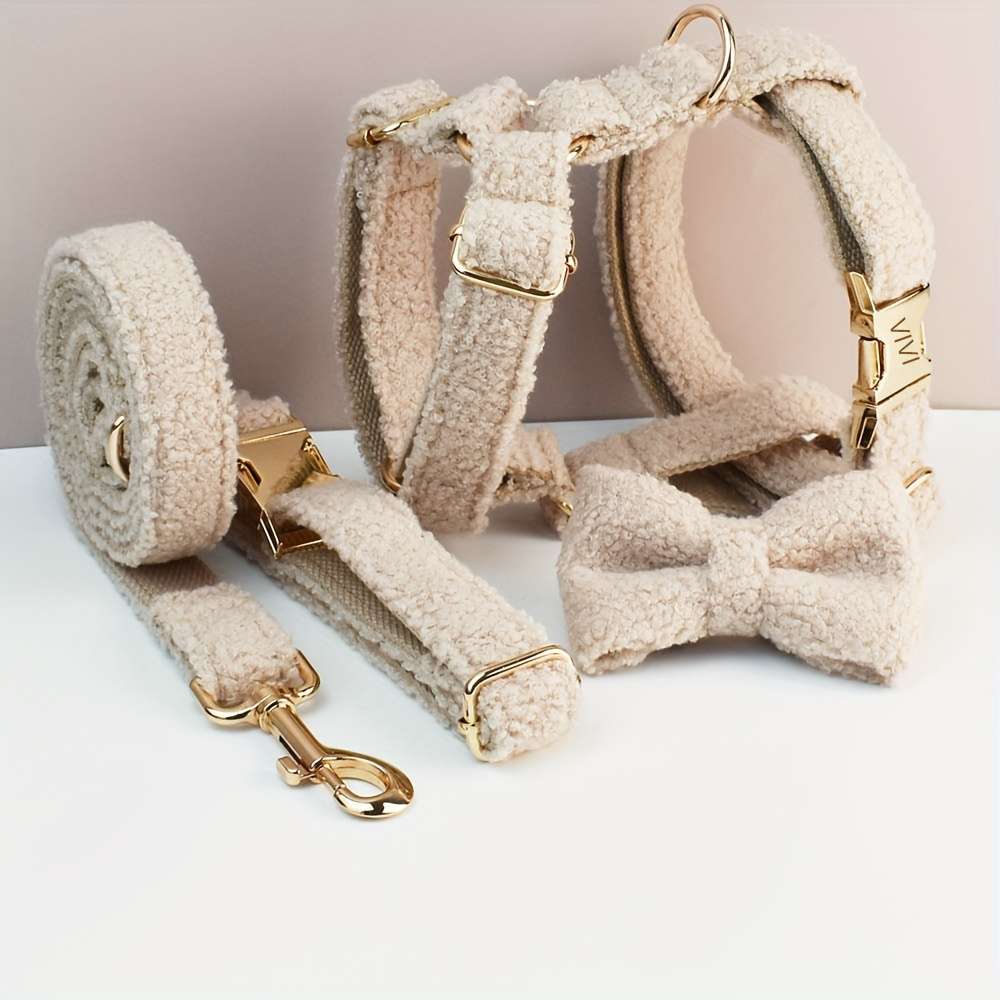 Dog Leash Color Nude Teddy Velvet 4Pcs Size Xs