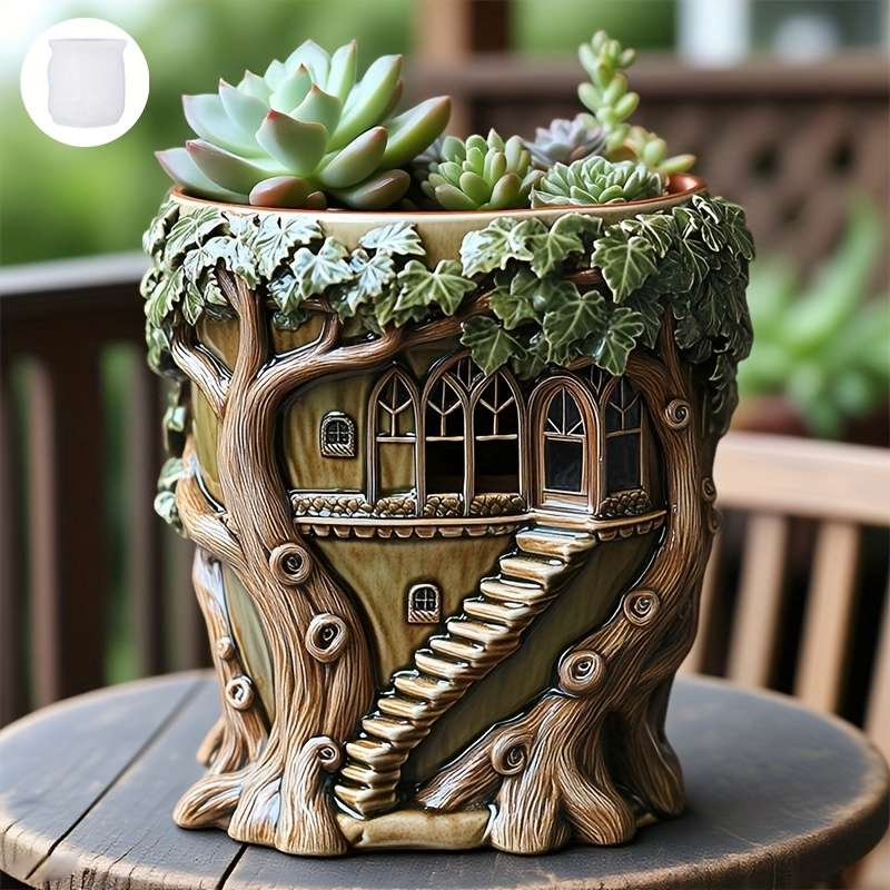 Fantasy Elf Treehouse Silicone Mold 3D