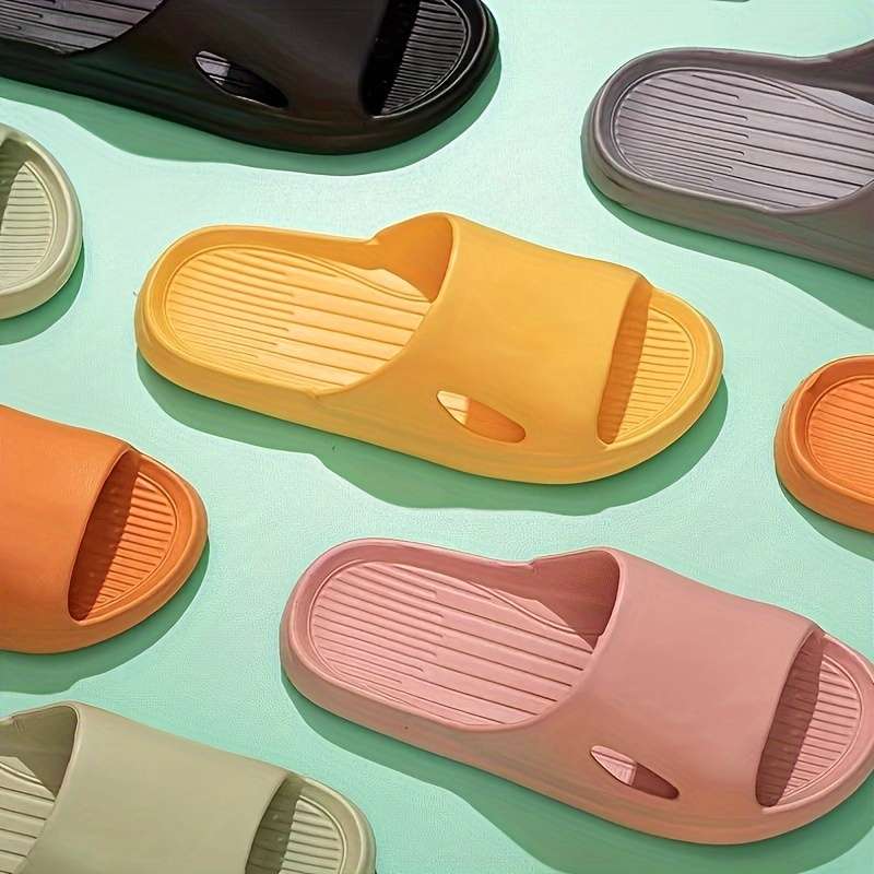 Men Slippers Summer Style Black Size Uk 7.5 To 8