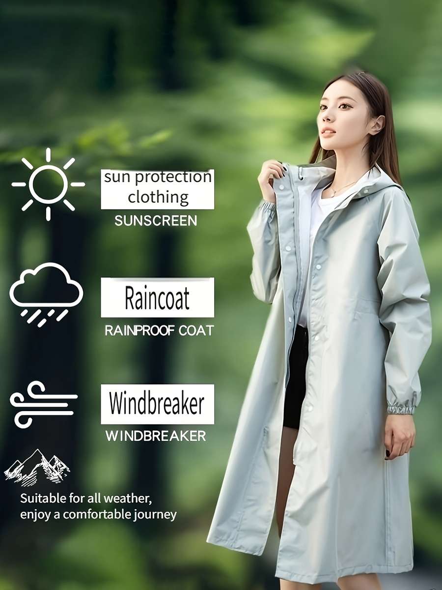 Raincoat Light Blue Size Asian M