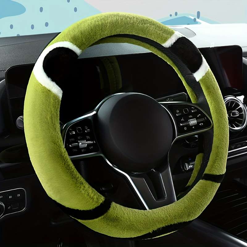 Car Steering Wheel Cover Grey Model Round