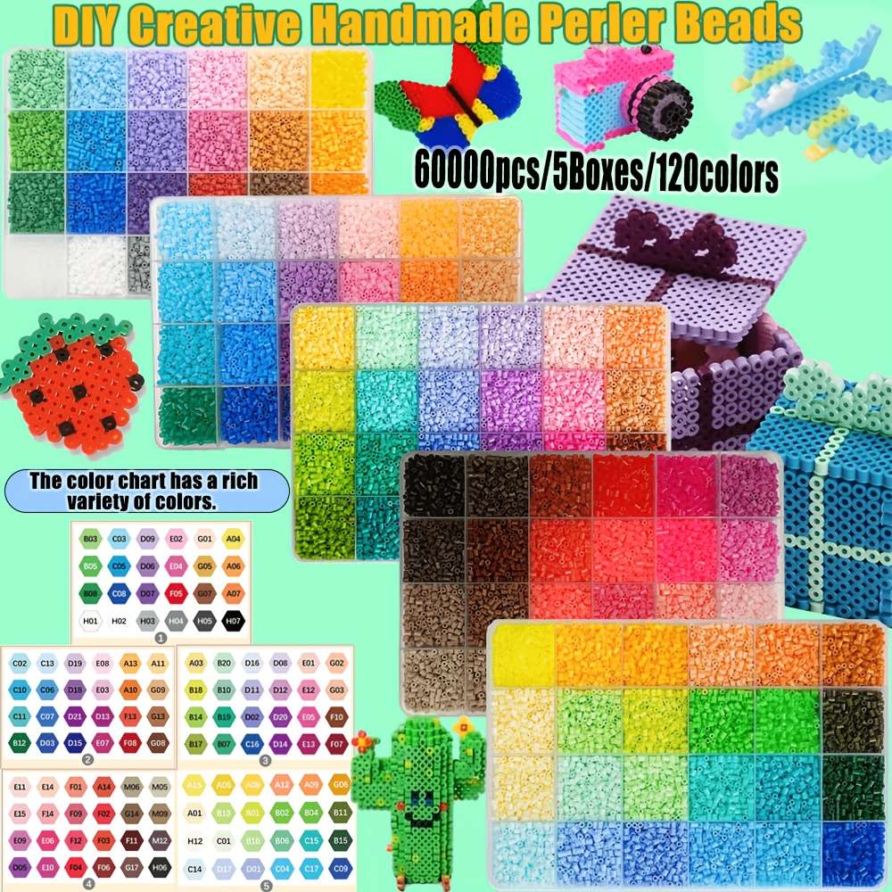 Perler Bead Set 120Colors 5Boxes 60000Pcs