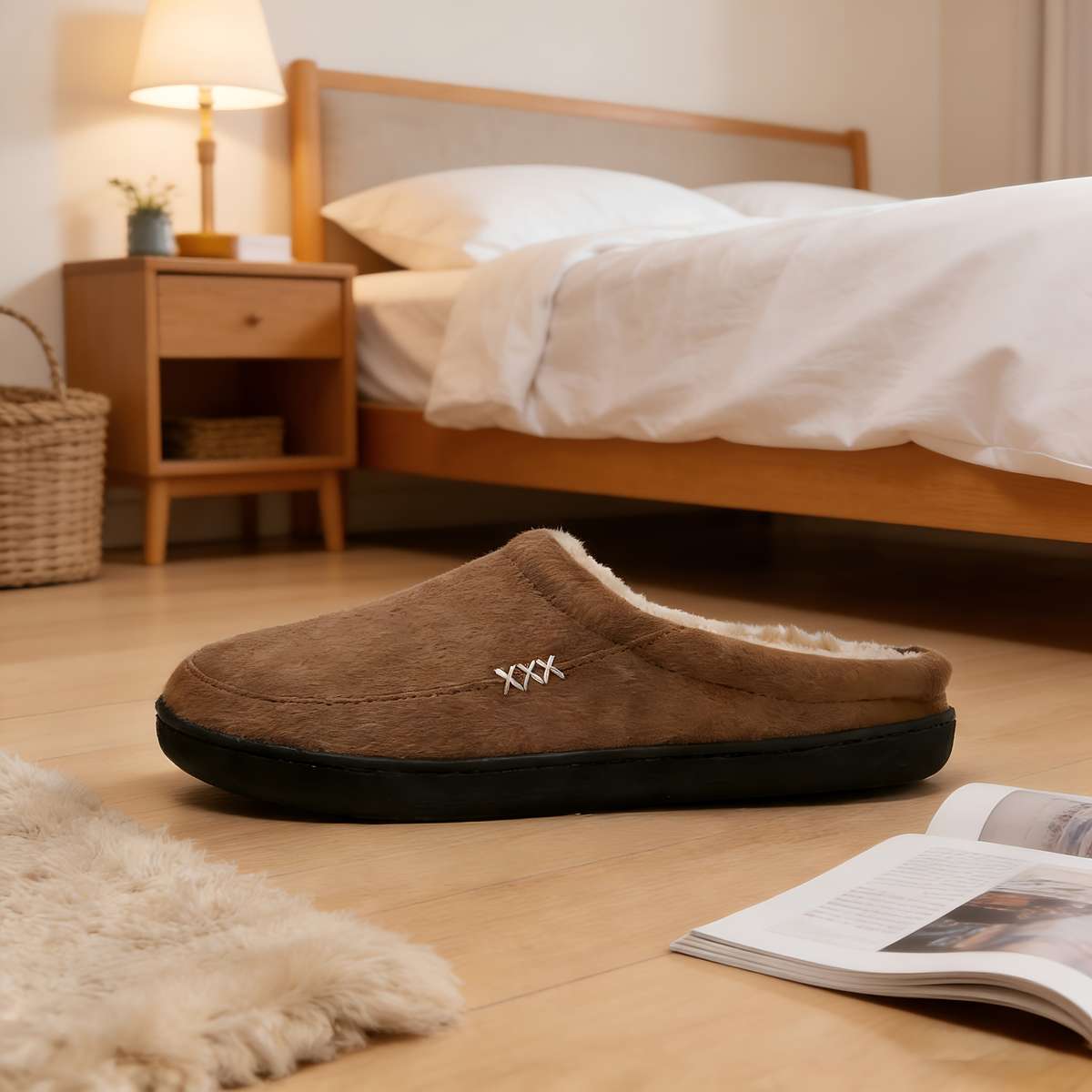Cotton Slippers Color Grey Sizeuk 6.5-7