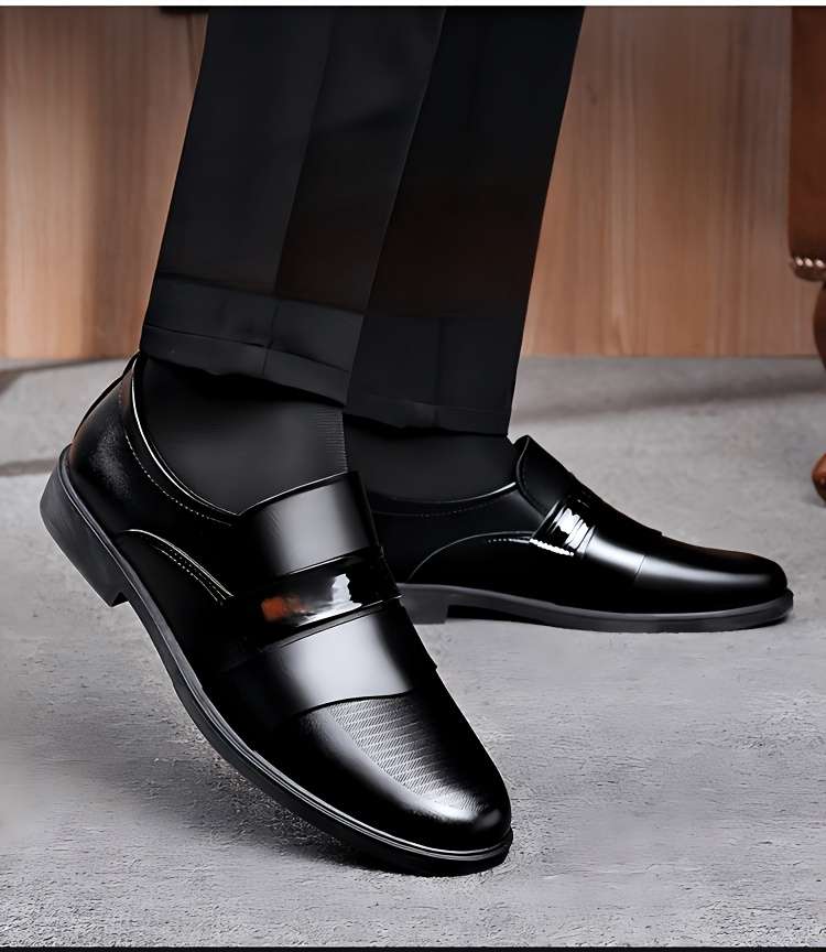 Mens Leather Shoes Color 7711 Black Sizeuk 7
