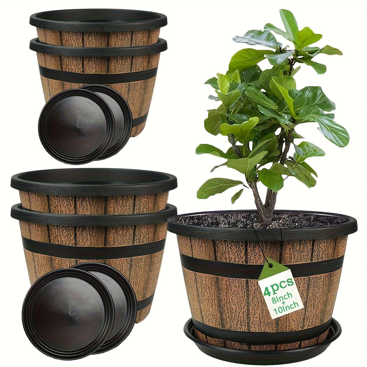 Flowerpot Size 20.32 Cm Quantity4Pcs