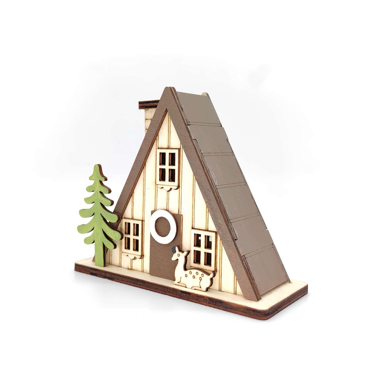 Building Toy Architectural Model Toy Set Items Coffee Colored Small House