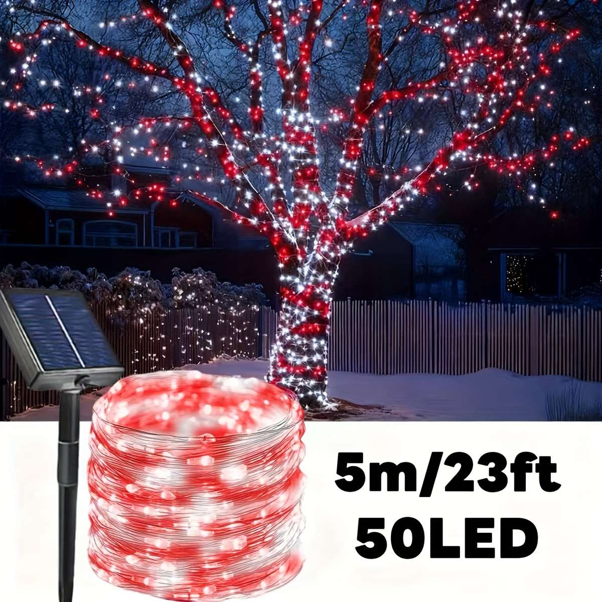 Christmas Lights Red Green Size 100Leds
