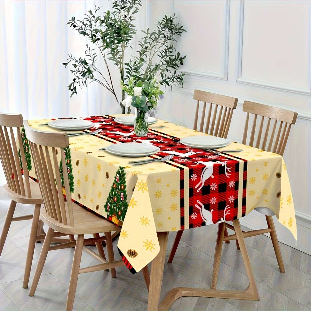 Christmas Tablecloth Color Polychrome Quantity 2Pcs