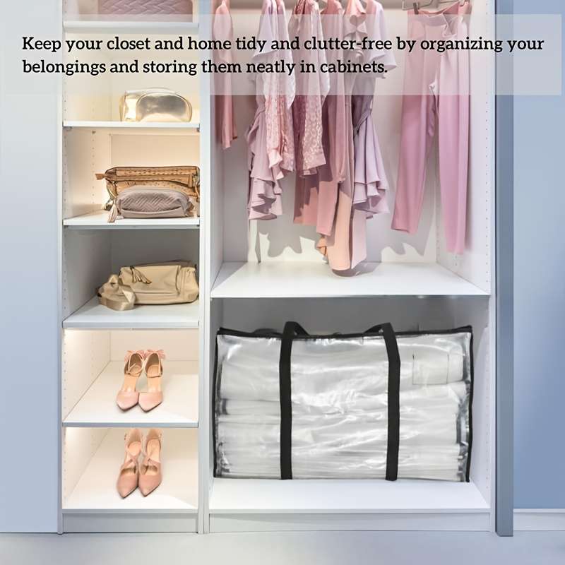 2Pcs Set 2 Extra Large Transparent Moving Bags Clothes Transparent