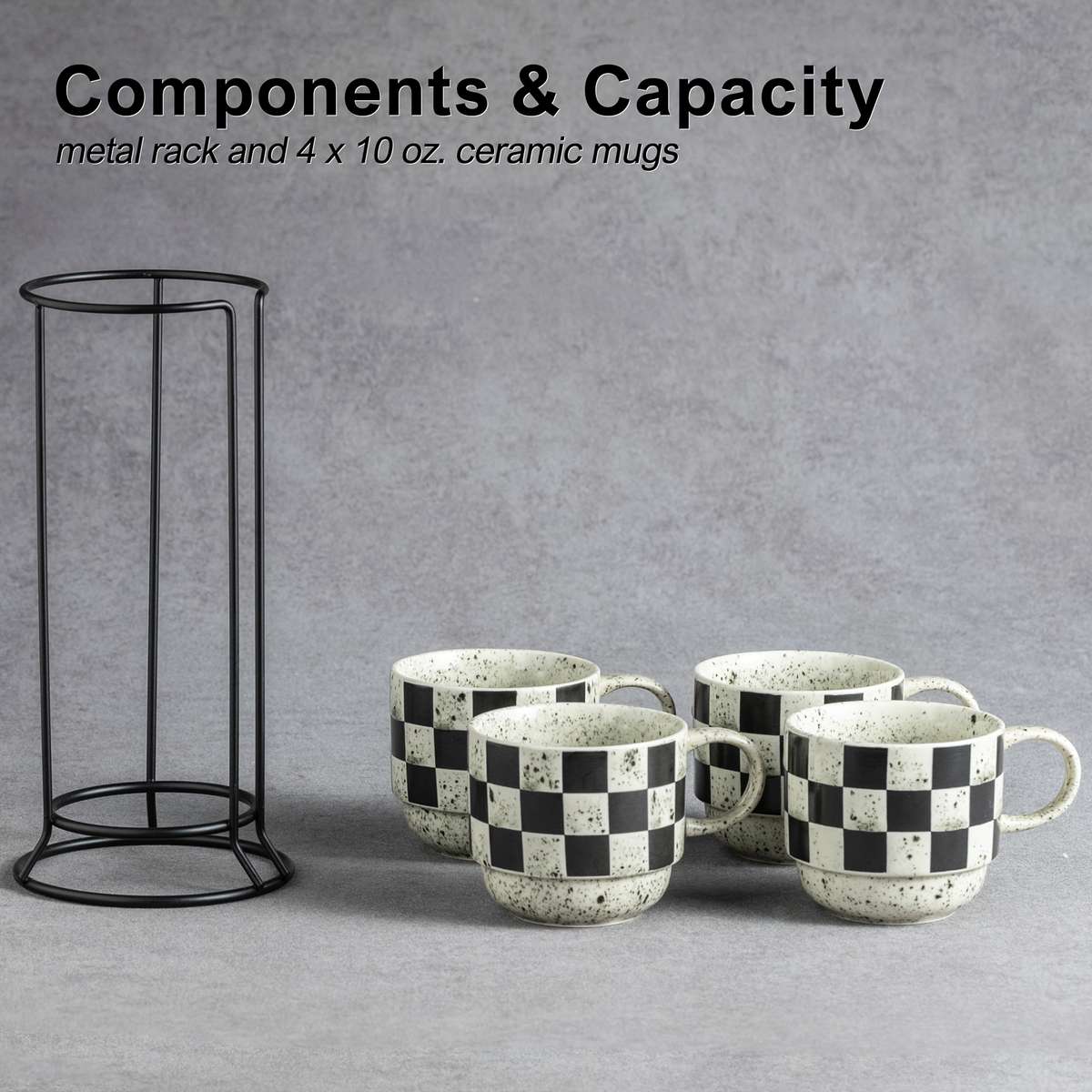 Water Cup Color Black And Gray Dot Model4 Cups