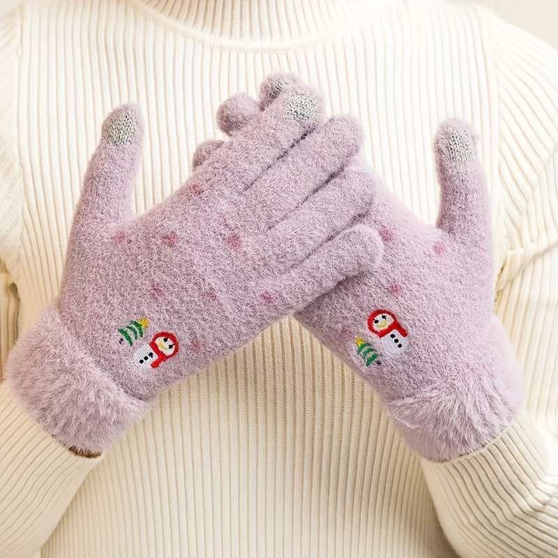 Winter Gloves Color White