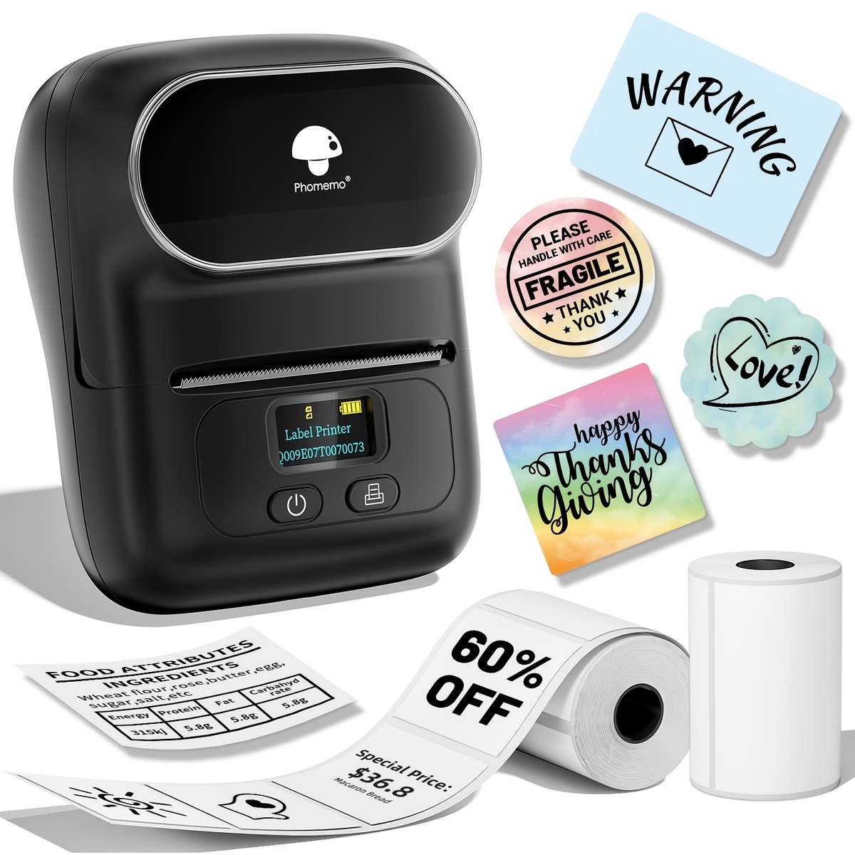 Printer Color Black Items 1 Printer  2 Rolls Of Paper
