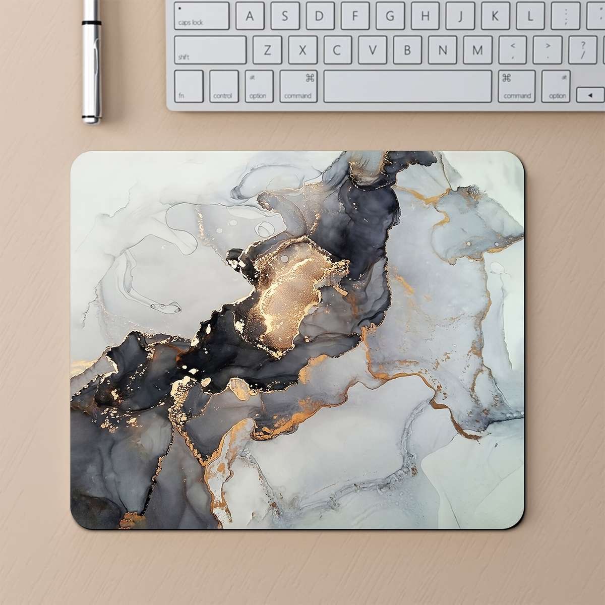 Mouse Pad Color Sunset Marble Pattern