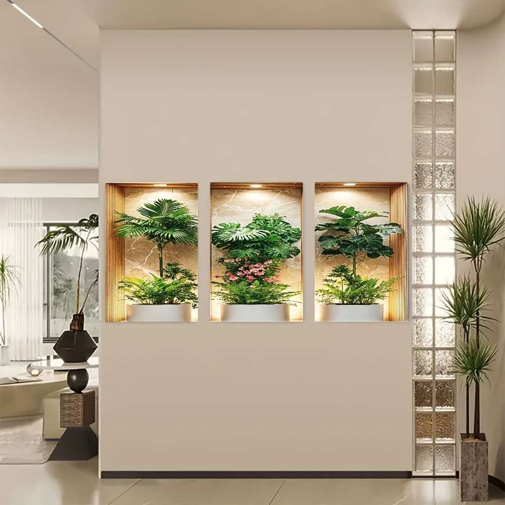 3PCS Premium Oil Resistant Piece Set Contemporary Style Wall Decals Vinyl Office