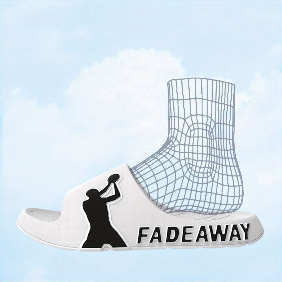 Men Slippers Summer Style White Size Uk 9.5 To 10