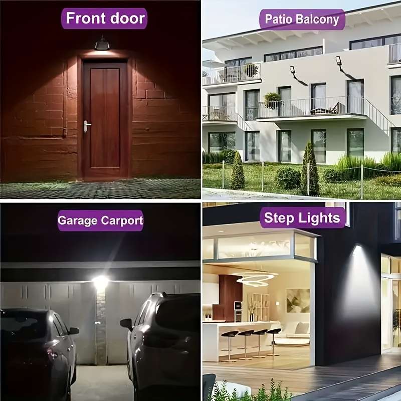 Black-2pcs Outdoor Solar Light