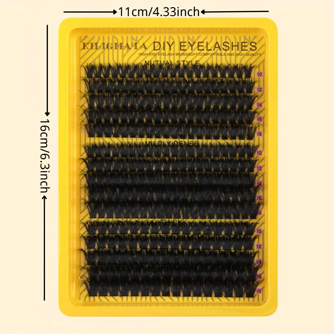 280pcs Natural Fluffy Mink Lashes Model 7 Row 60d 07mm