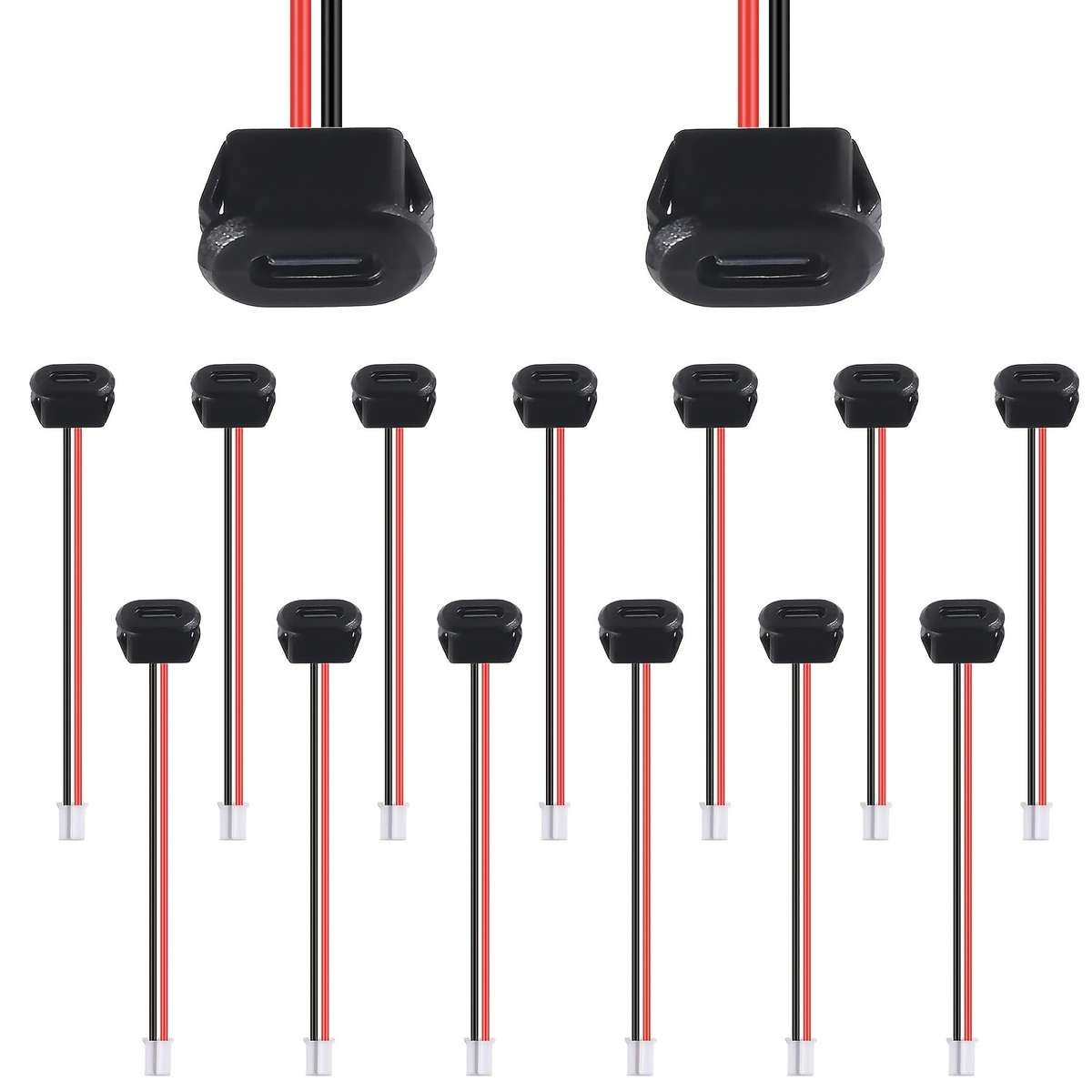 10pcs Type C Female 2P Solderable Usb C Pigtail Extension Cable