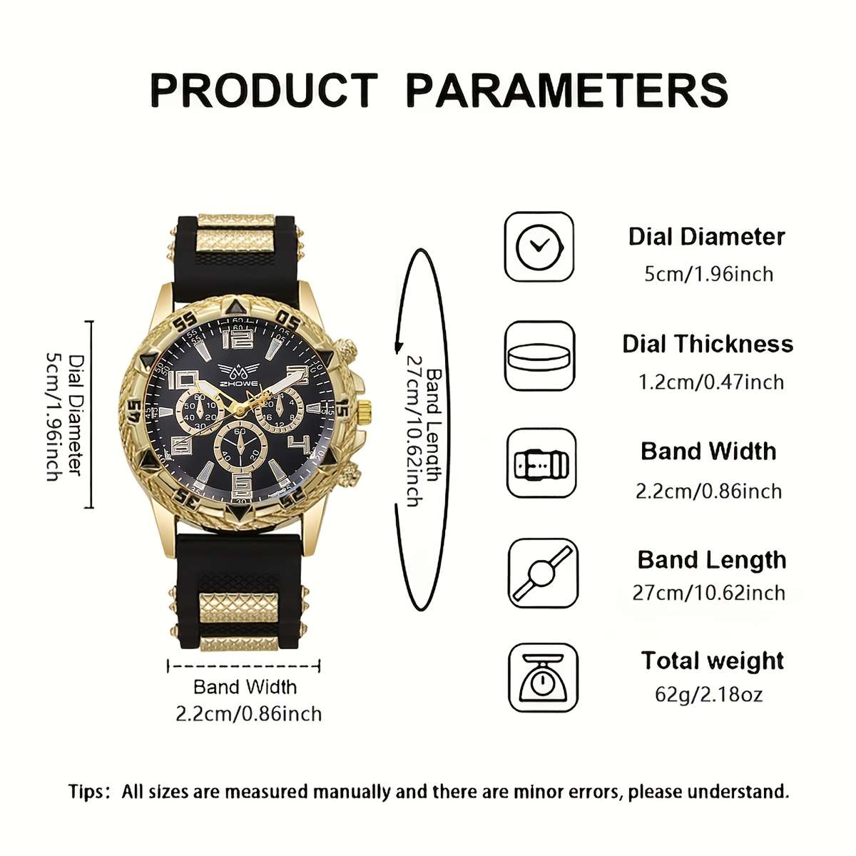 7Pcs Men Luxury Watch Multi Gift Suite Business Style Presentation With