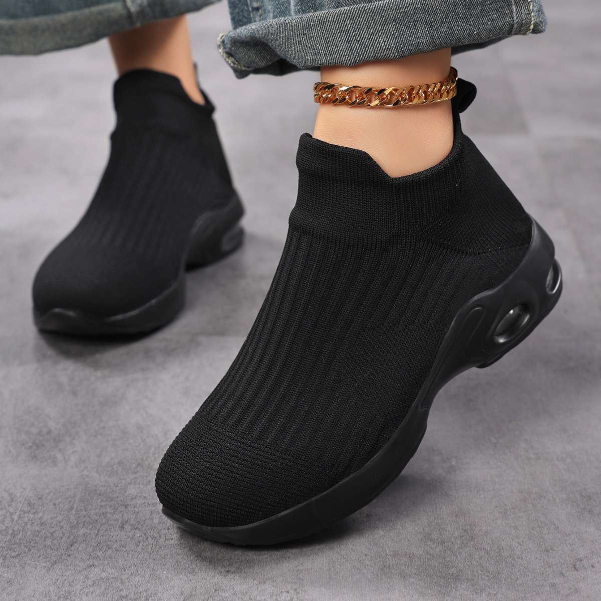 Women S Sneakers Color Black Sizeuk 8.5