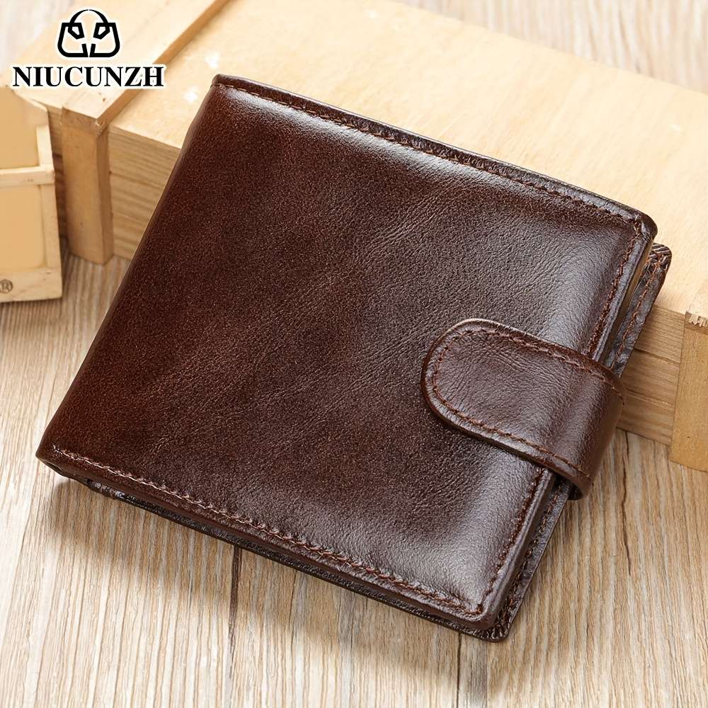 Genuine Leather Wallet Made Of Top Layer Cowhide Featuring Anti-Magnetic Card Slots Wallet
