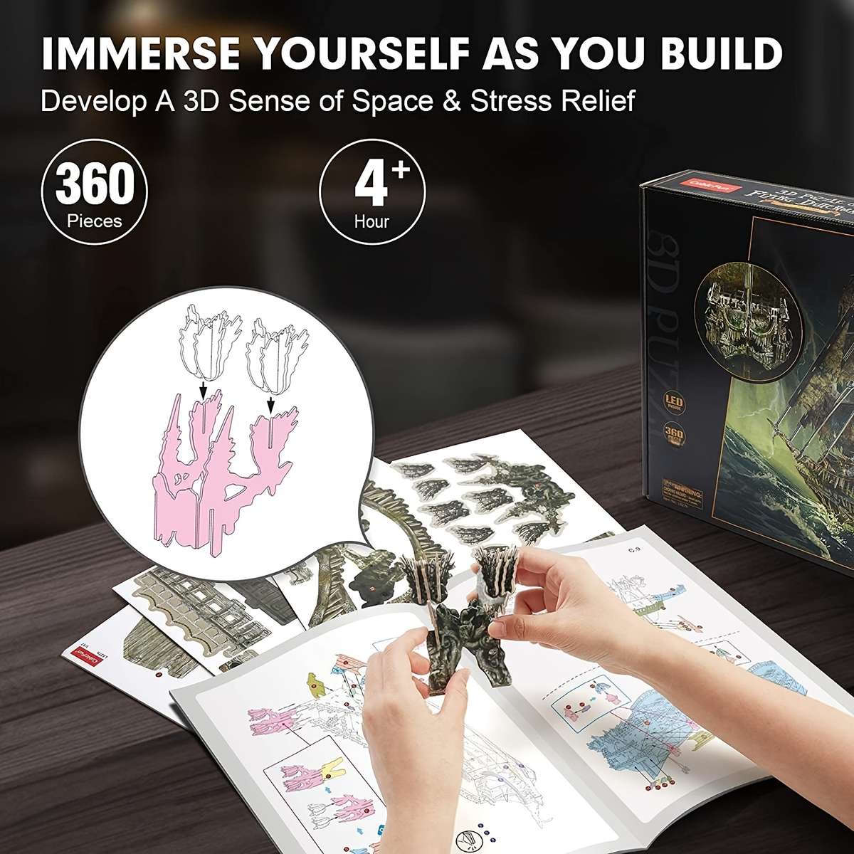 3D Jigsaw Puzzle Model Ship Items Flying Dutchman