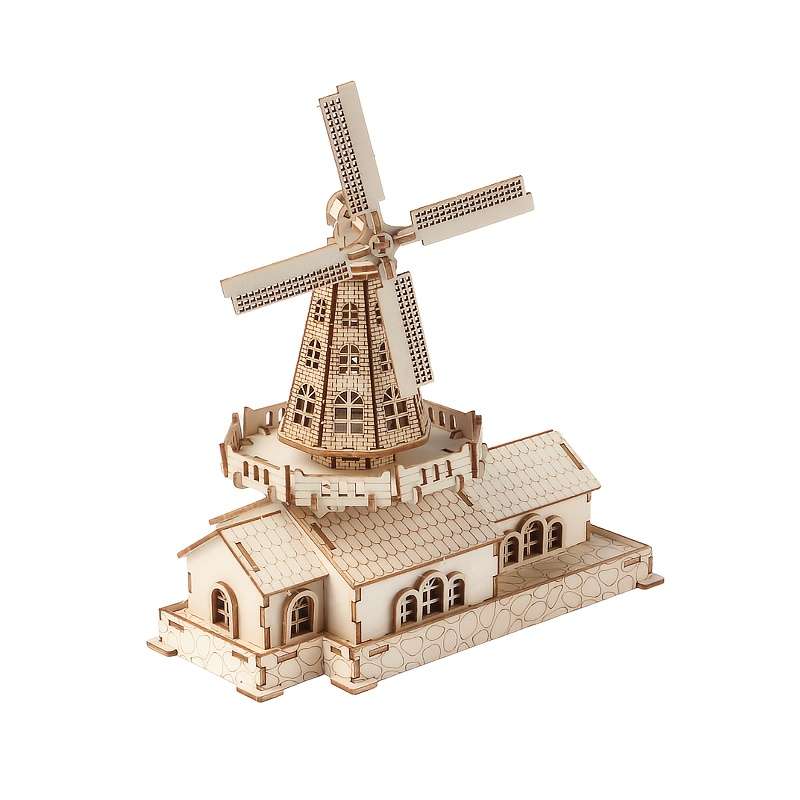 Building Toy Architectural Model Toy Set Style Windmill