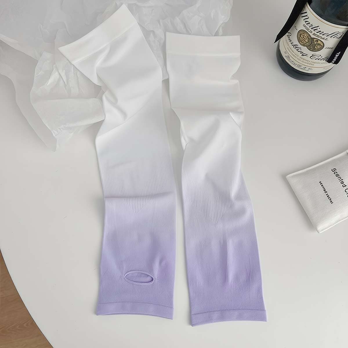 Sunscreen Sleeves Color 2Pairs Yellow And Green Gradient