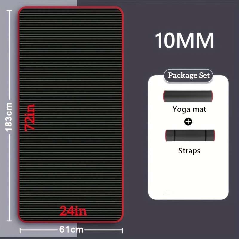 Yoga Mat Black With Shoulder Strap