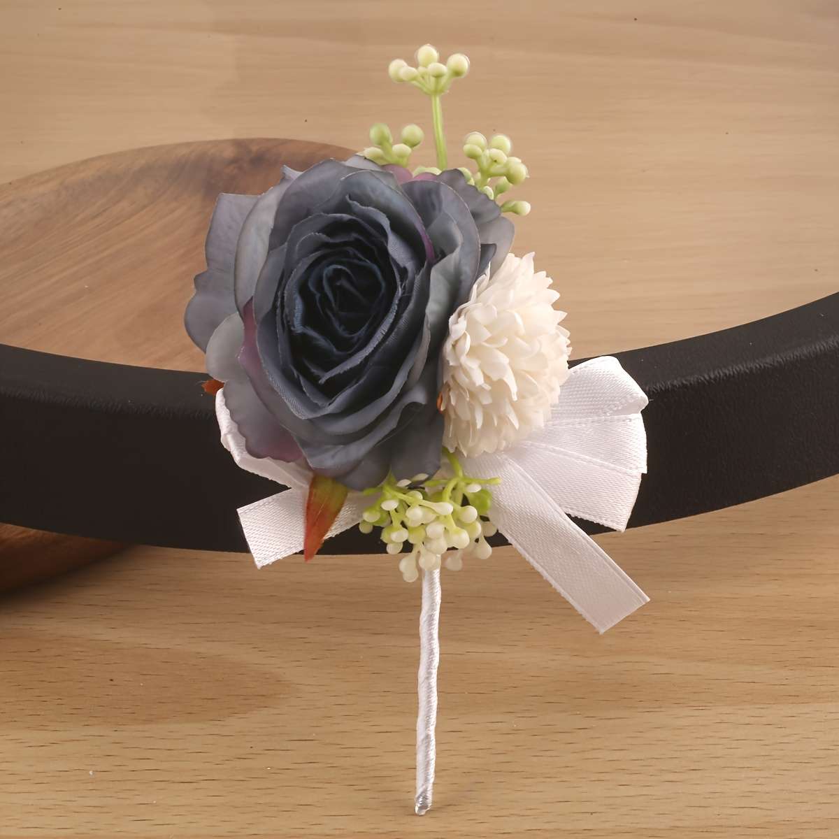 Wedding Supplies Color 4Pcs Navy Blue Lapel Flowers