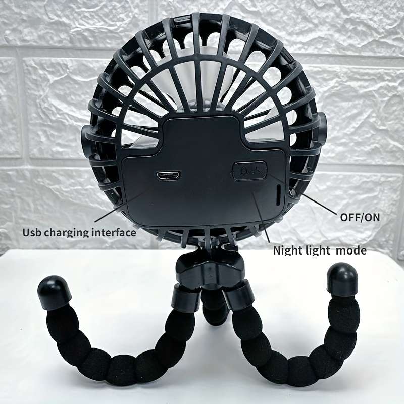 Durable Lightweight Multi Position Clip On Fan Flexible Tripod 3 Adjustable