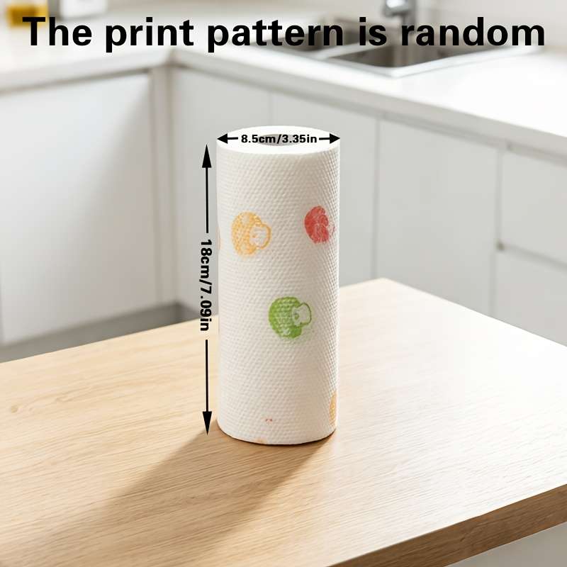 Rag Color Printed Patterns Shipped Randomly Capacity 17X18Cm 6.69X7.09Inch  1 Roll Of 30 Pieces