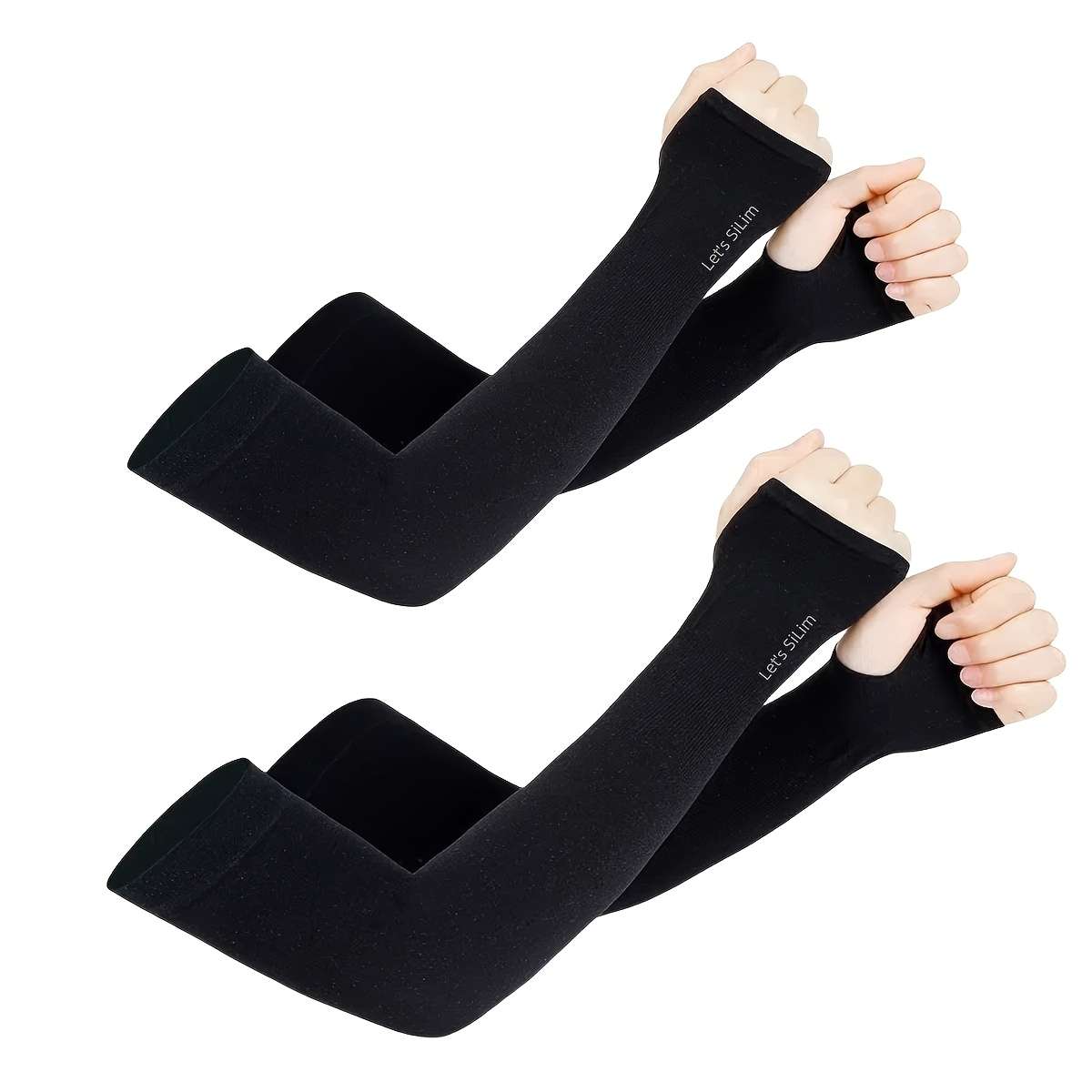 Sunscreen Sleeves Color 2 Pairs White