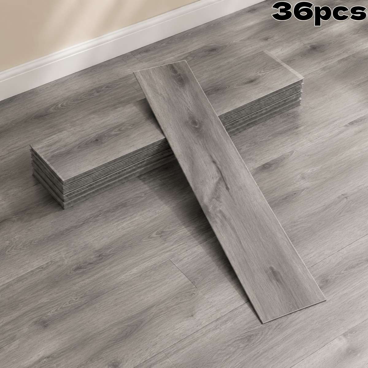 Self Adhesive Floor Stickers Dark Walnut Brown 18Pcs