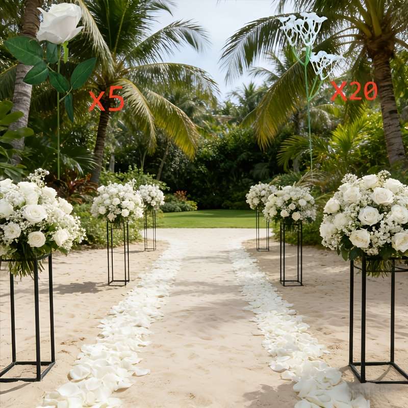 Wedding Supplies Style 5 Roses  20 Baby'S Breath