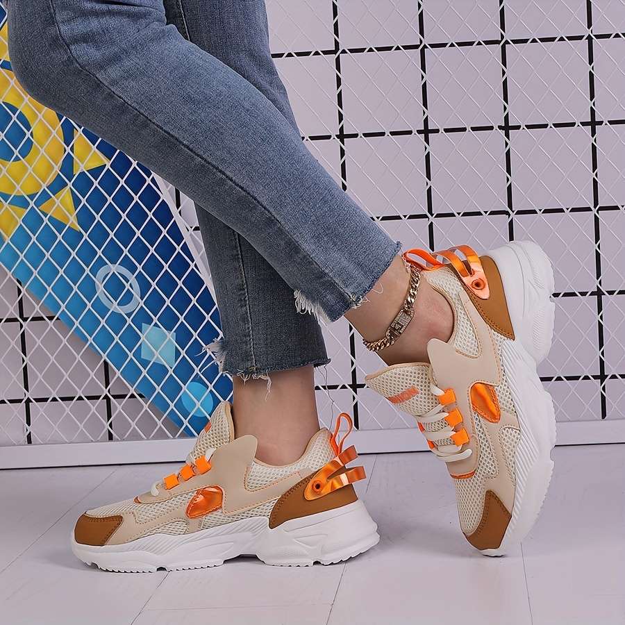 Women S Sneakers Color Orangered Sizeuk 3.5