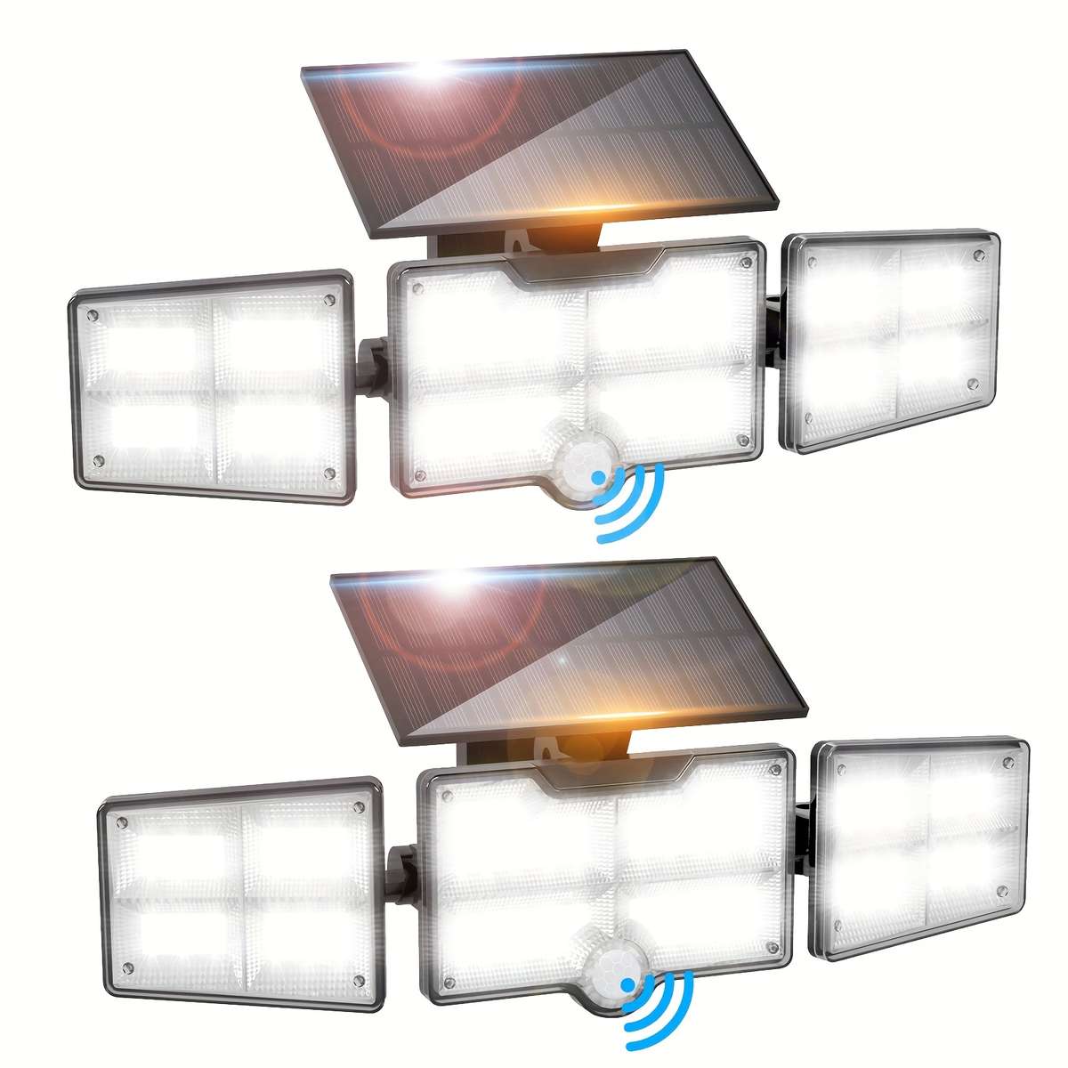white light-122LED 2pcs Outdoor Solar Light